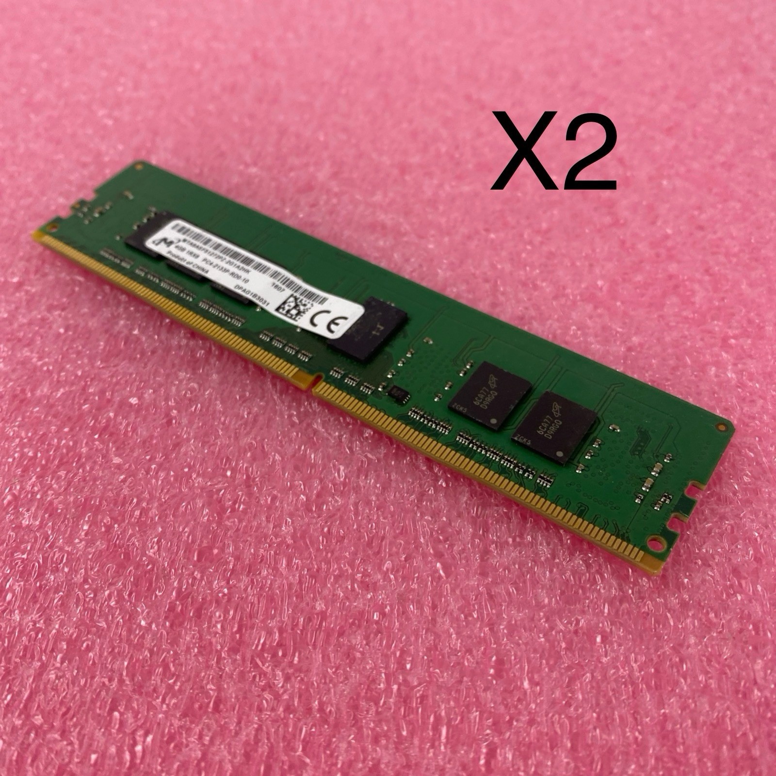 Micron 4GB DDR4 PC4-2133P Server Ram MTA9ASF51272PZ-2G1A2HK - Lot of 2
