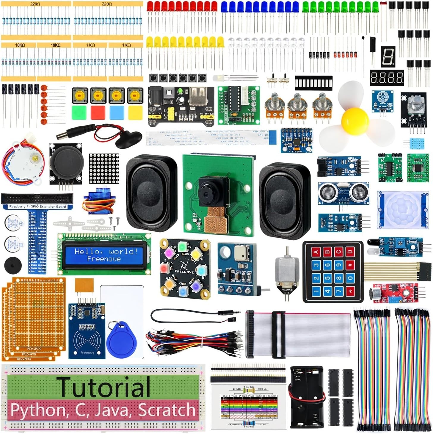 Ultimate Raspberry Pi Starter Kit - 386 Components & 1170-Page Tutorial Included