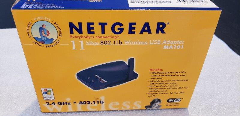 NetGear MA101 802.11b Wireless Adapter - BRAND NEW & NEVER OPENED