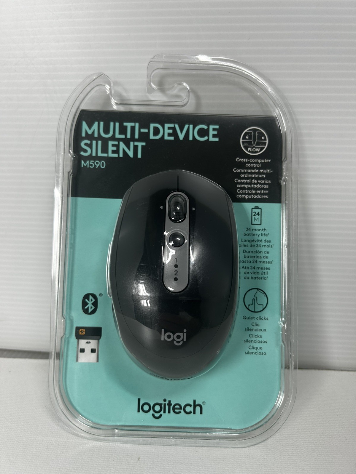 New Sealed Logitech M590 Multi-Device Silent Wireless Mouse