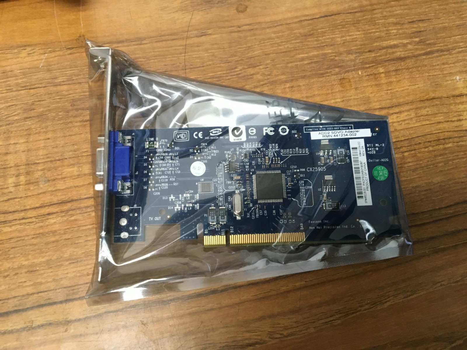 Foxconn HP 465228-001 SDVO ADD2 PCIe Add-In Controller VGA card