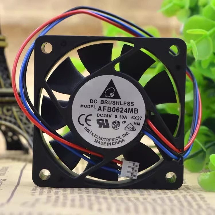 Delta AFB0624MB 6015 DC24V 0.10A 3-Wire Inverter Cooling Fan