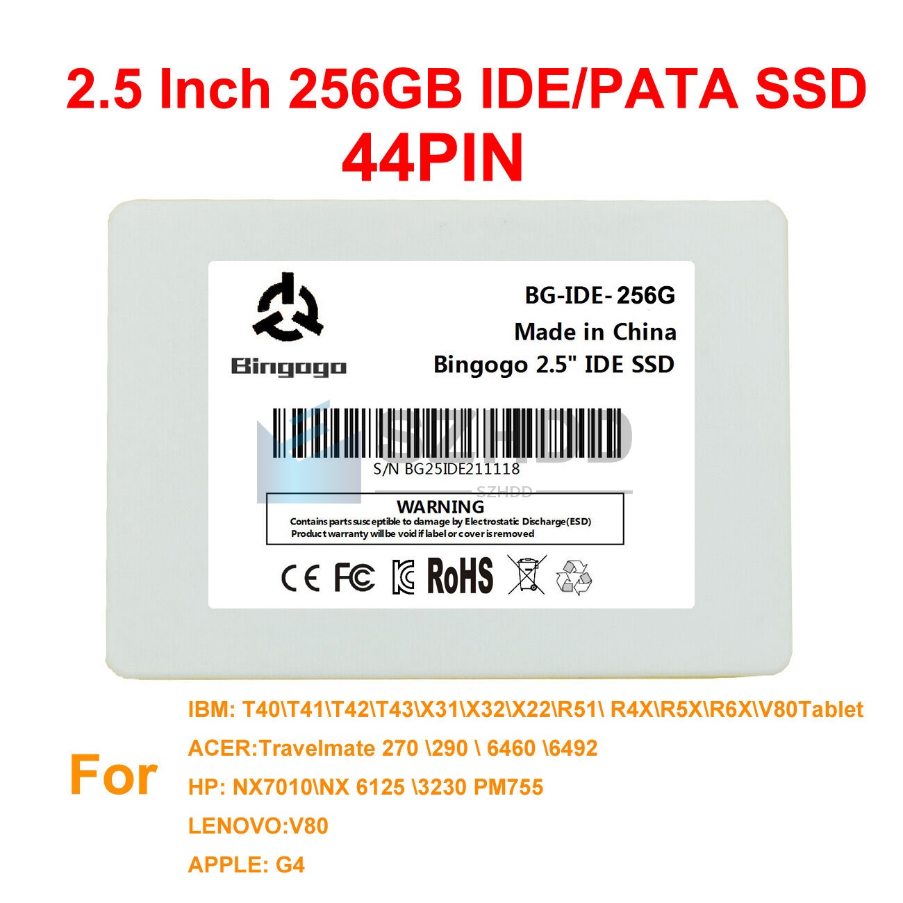 256GB PATA IDE SSD Replace 2.5 Inch IDE Hard Drive For IBM HP ACER APPLE Laptop