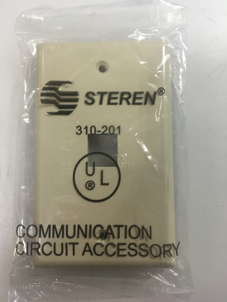 Steren  310-201 1-Cavity Ivory Flush Mount Keystone Wall Plate