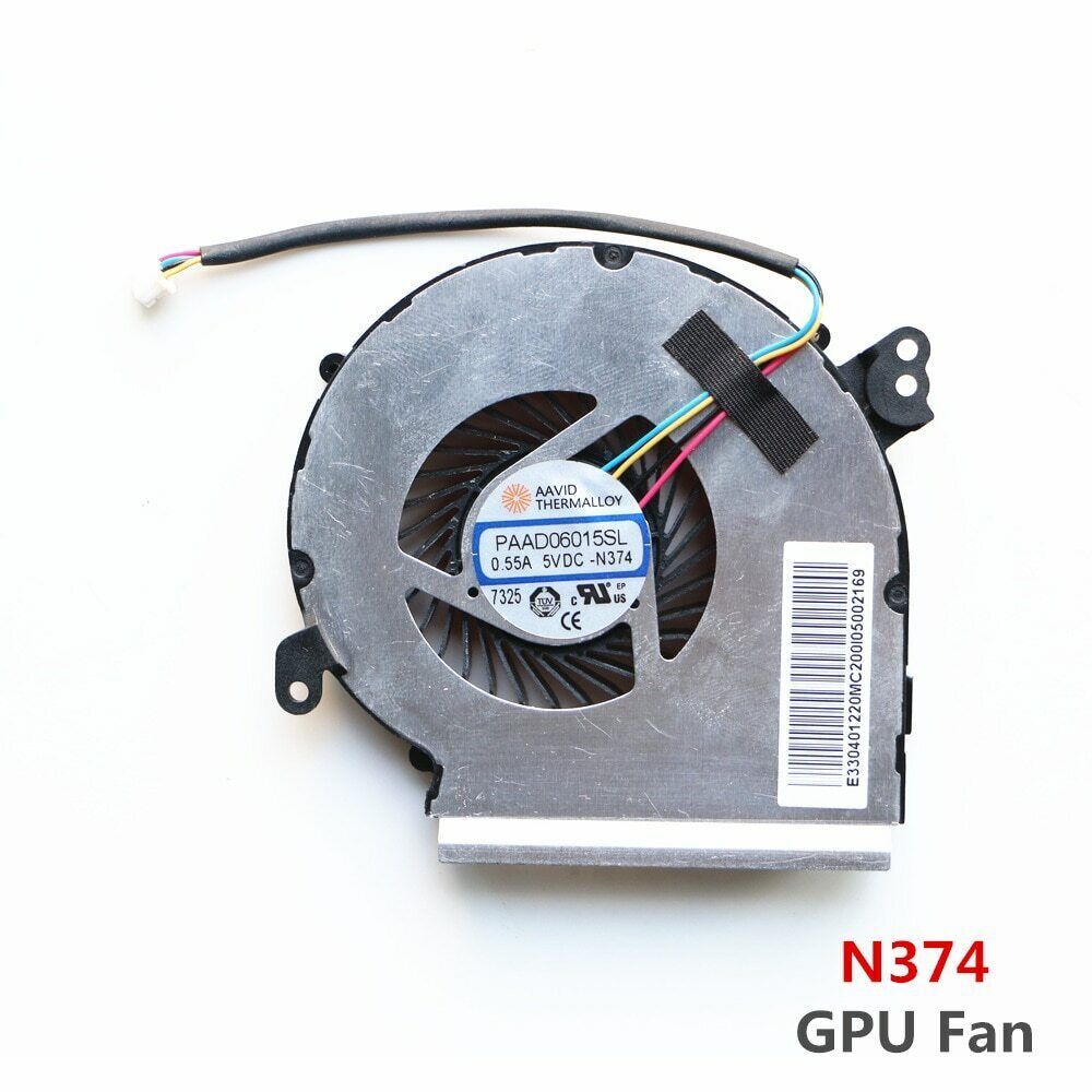 For Msi GE62MVR GE72MVR MS-16JC MS-169C CPU Cooling Fan PAAD06015SL-N376 & N374