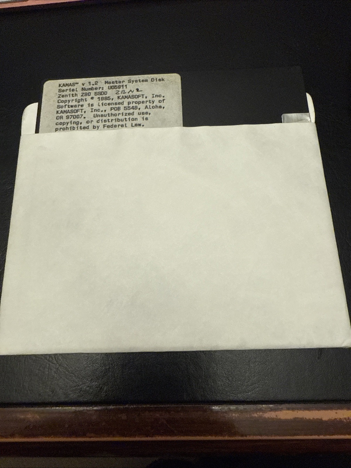 Epson Kamas V 1.2 Master System Disk 1985 Compu Operation Software Vintage Rare