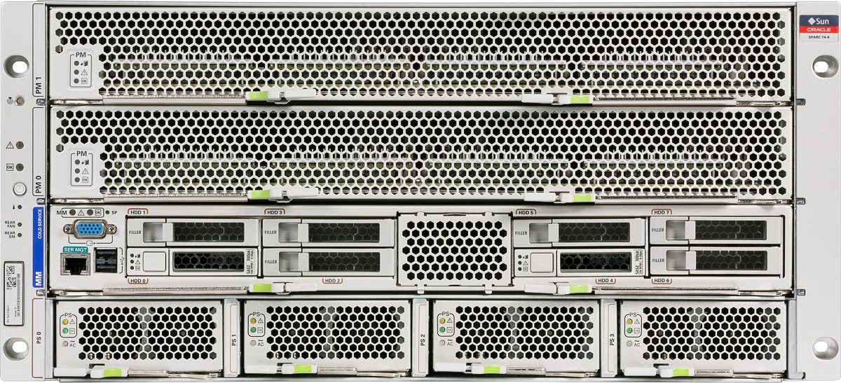 Sun Oracle SPARC T4-4 Server 4x3GHz 8-core NO MEMORY NO DISK  1 year warranty