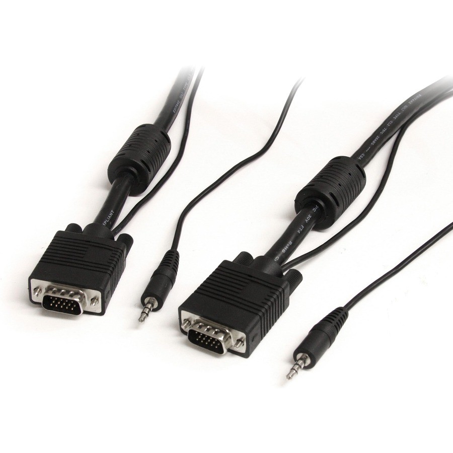 StarTech 25ft Coax High Resolution Monitor VGA Cable with Audio HD15 M/M
