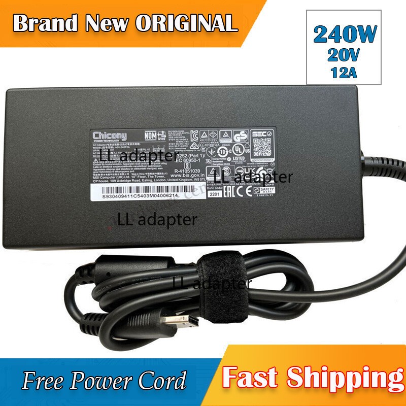 OEM MSI Stealth 16 Studio /17 Studio/ GS77 Gaming Laptop 20V A20-240P2A Adapter