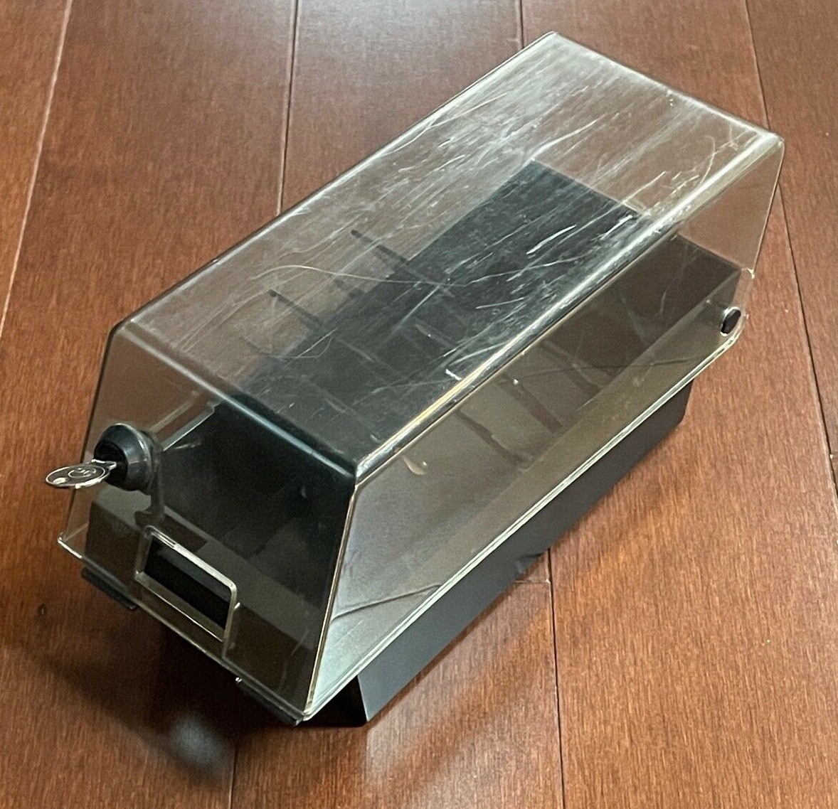 Vintage Fellowes 3.5" Floppy Disc Storage Container/Holder w/Key Econo-Store 50 