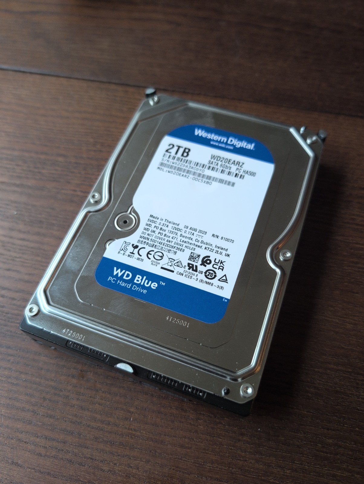 WD Blue 2TB Desktop HDD - 5400 RPM SATA 6Gb/s 64MB Cache 3.5 Inch - WD20EARZ