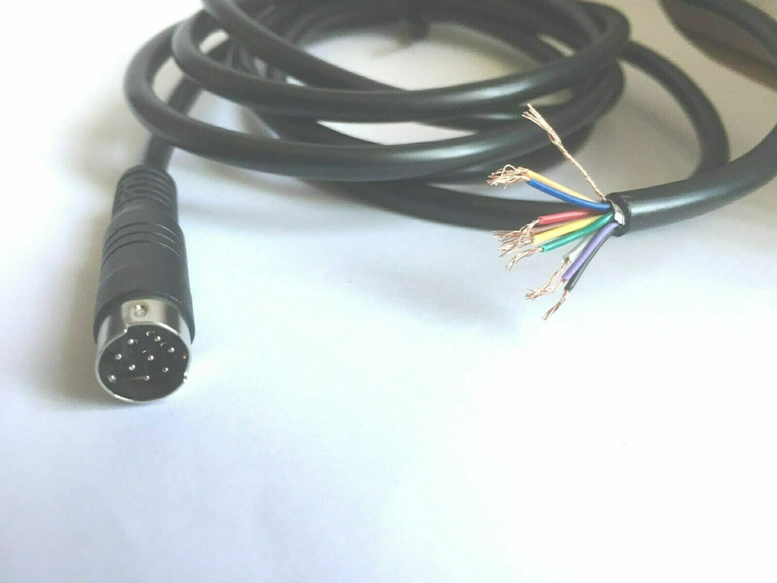  Grey Color 8 Pin Mini DIN Plug Breakout Cable for Yaesu Kenwood 3ft 1M USA Sell