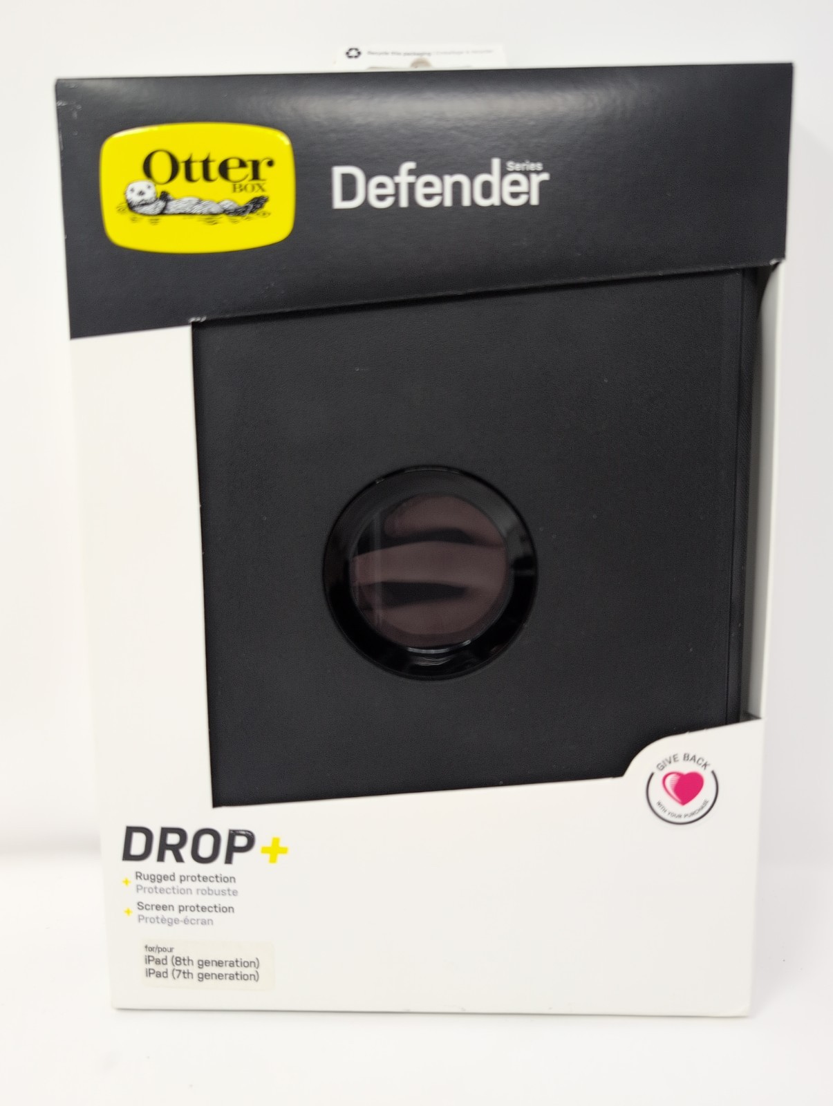 OtterBox Defender Pro Series Case & Stand for iPad 8th Gen  iPad 7th Gen - Black