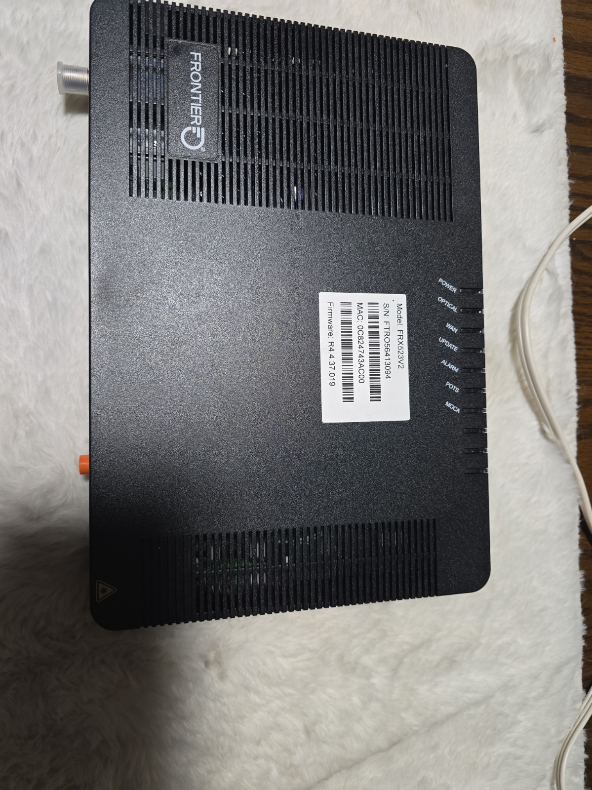 Frontier FRX523 Optical Network Terminal XGS-PON ON No ac adapter