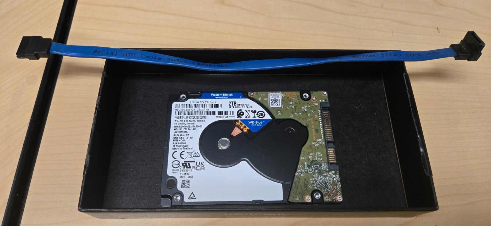 Western Digital Blue (5400 RPM, 2.5", SATA III, 128MB Cache) 2TB Internal...