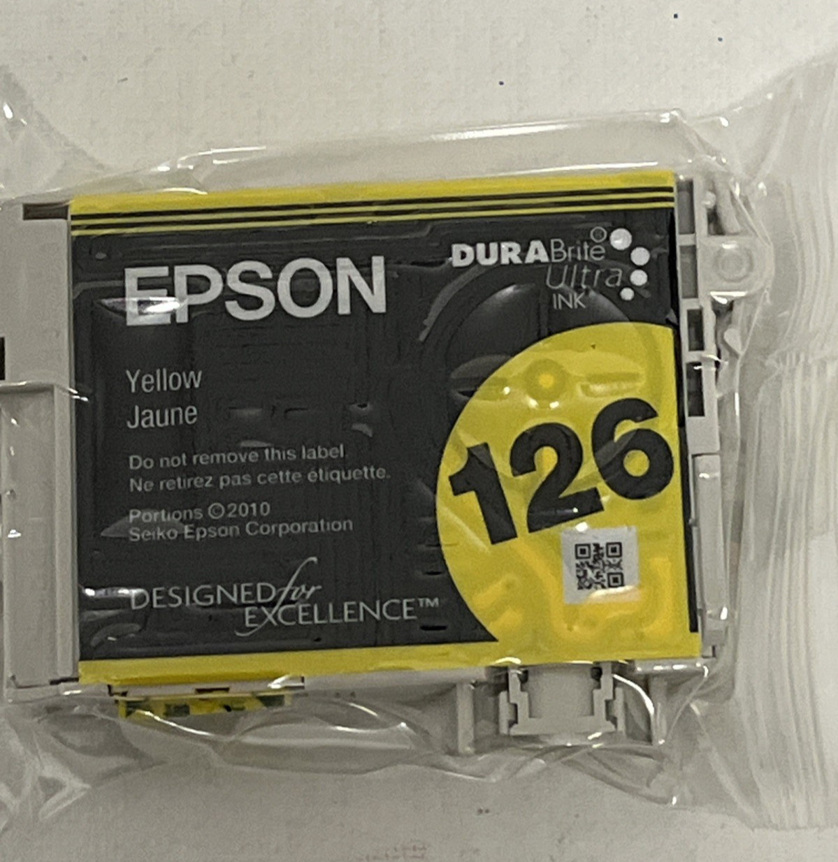 Genuine Epson 126 Yellow Ink One Cartridge Durabrite Ultra Ink SEALED (E)