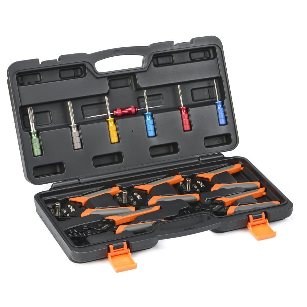 Terminal Crimp Tool Kit Deutsch IWISS-1050 Close Barrel Open Barrel Crimp Set