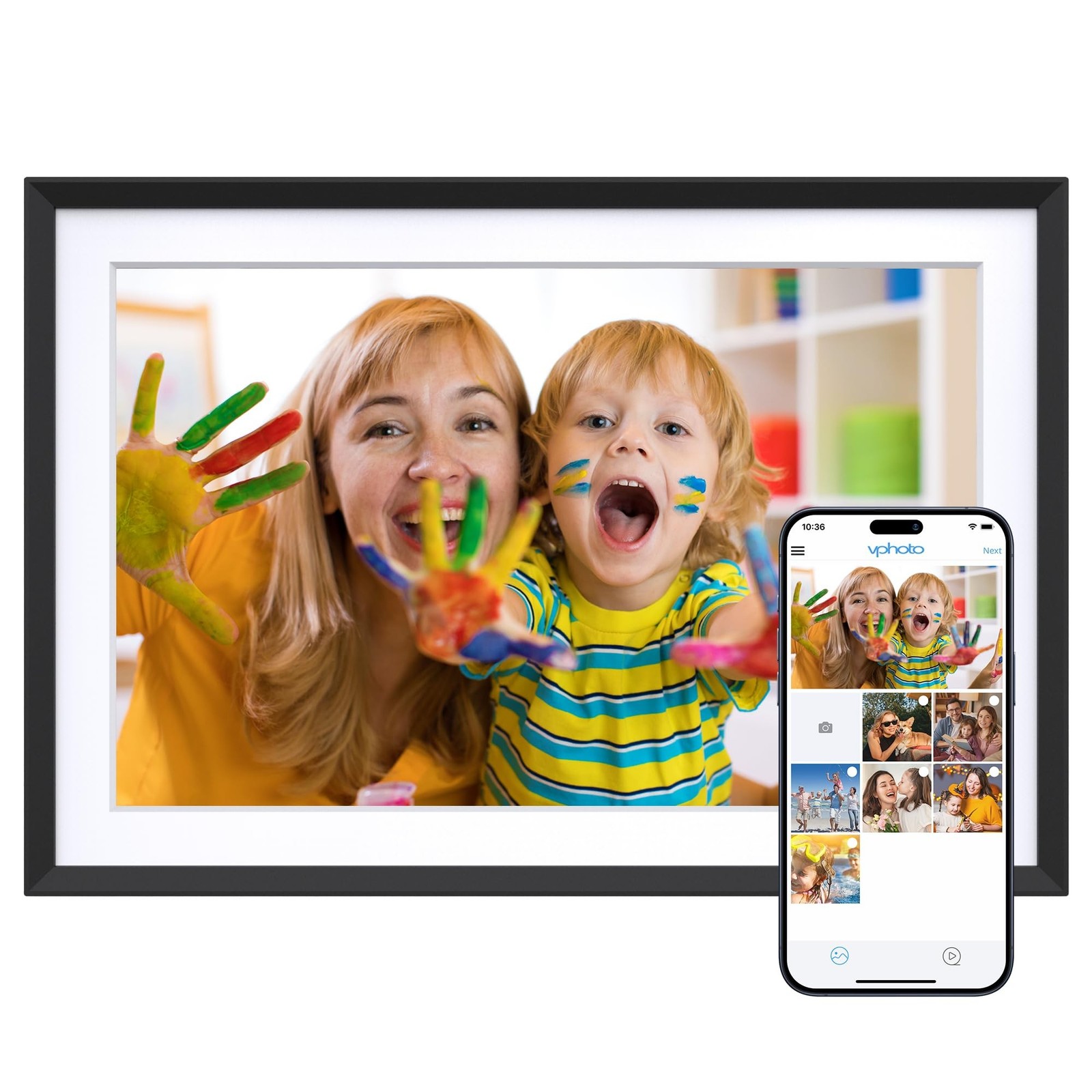 Dragon Touch 10.1'' WIFI Digital Picture Frame - 1280*800 HD IPS Touch Screen...