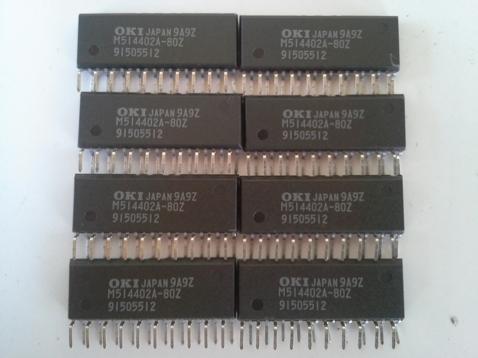 4MB Static Column RAM Commodore Amiga 3000 & Others, 8pcs 1M x4 ZIP DRAM 80ns