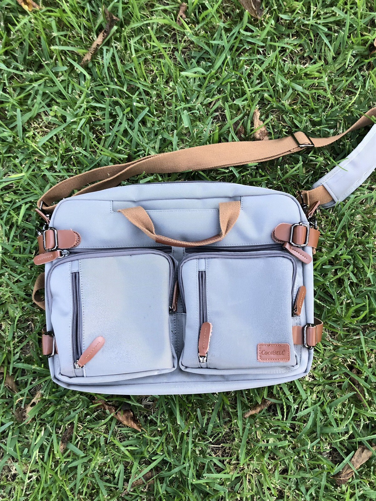 CoolBELL Laptop Bag Canvas Briefcase Protective Messenger Bag Shoulder
