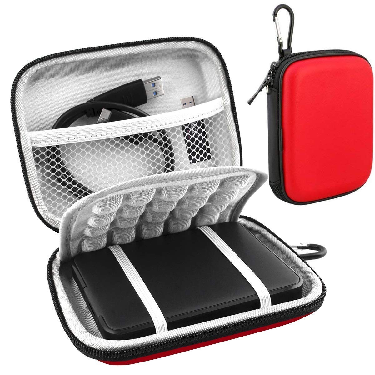 Lacdo Hard Drive Case for Western Digital WD External Hard Drive, Red