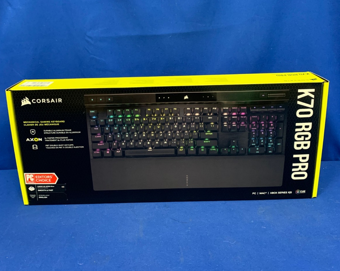 Corsair K70 RGB Pro Mechanical Gaming Keyboard Cherry MX Speed Black-NEW