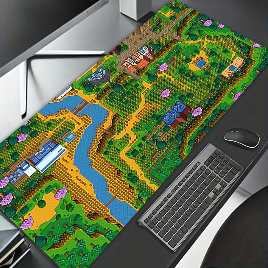 1pc Oversized Gaming Mouse Pad Compatible for Computer & PC - Washable Desk wi