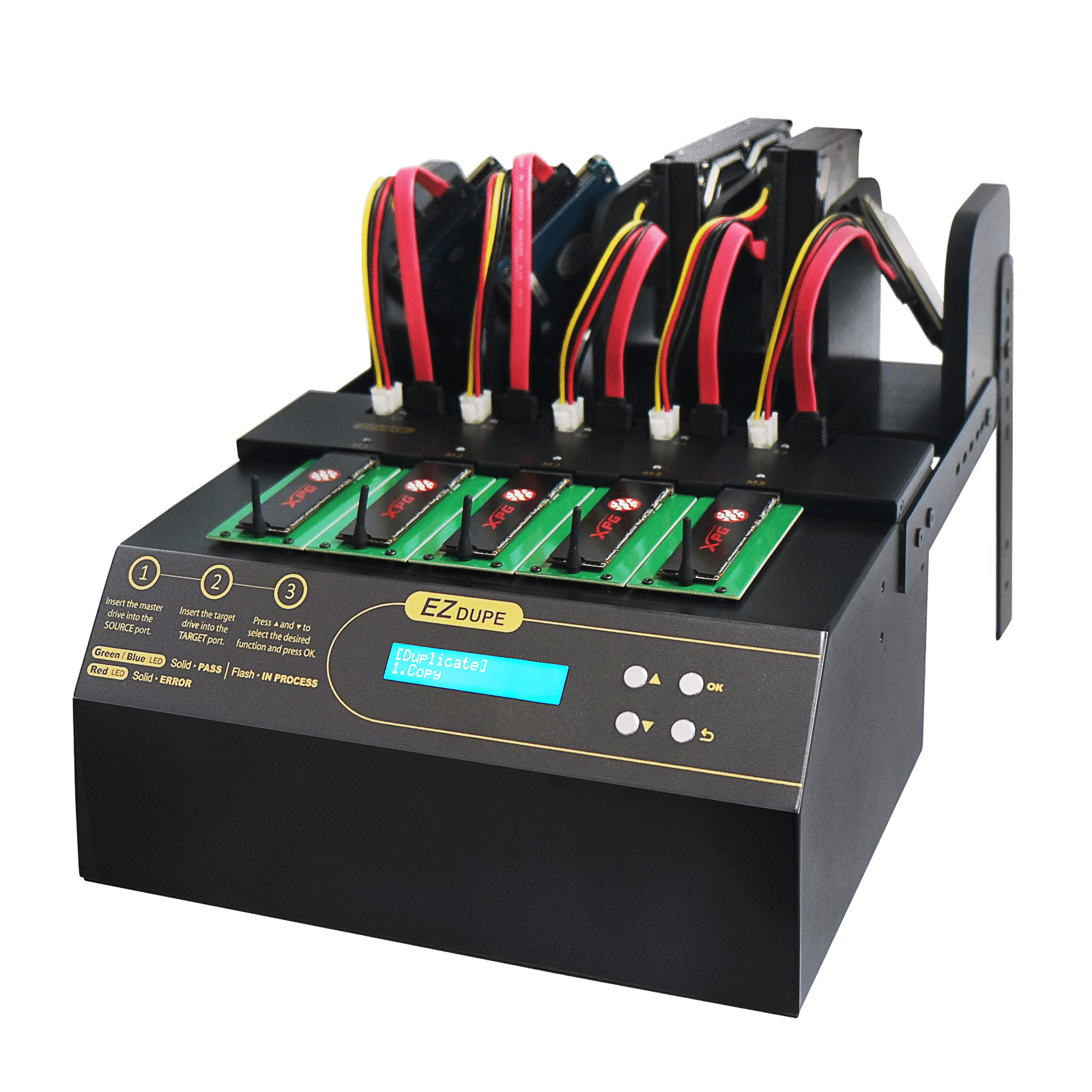 EZ Dupe 1:4 NVMe Duplicator & Eraser M.2 PCIe SATA HDD SSD 18GB/Min 2 YR WRNTY