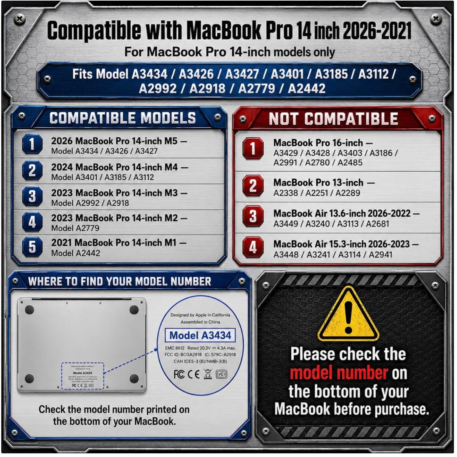 Ultimate Shockproof Case for MacBook Pro 14 Inch 2