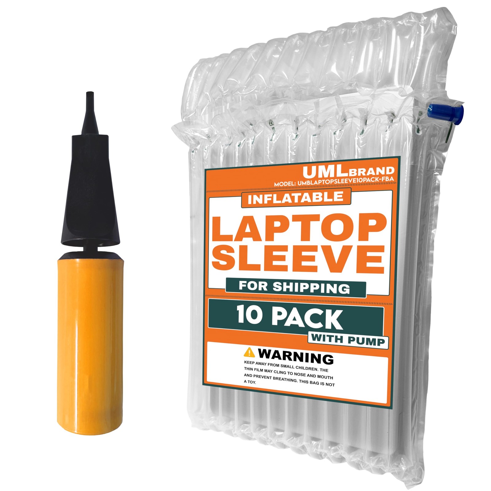 UML Brand Inflatable Laptop Protective Shipping 14" - 16" Laptops, Clear