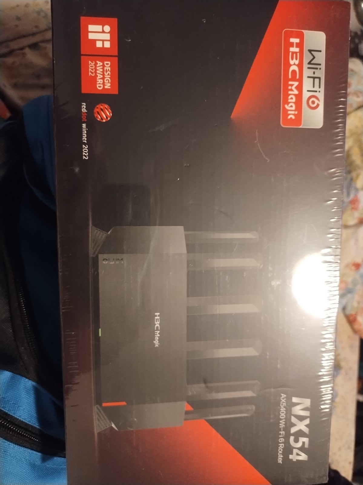 H3C Magic NX54 AX5400 Wi‑Fi 6 Wireless Router Security VPN, 3 LAN Ports, Black