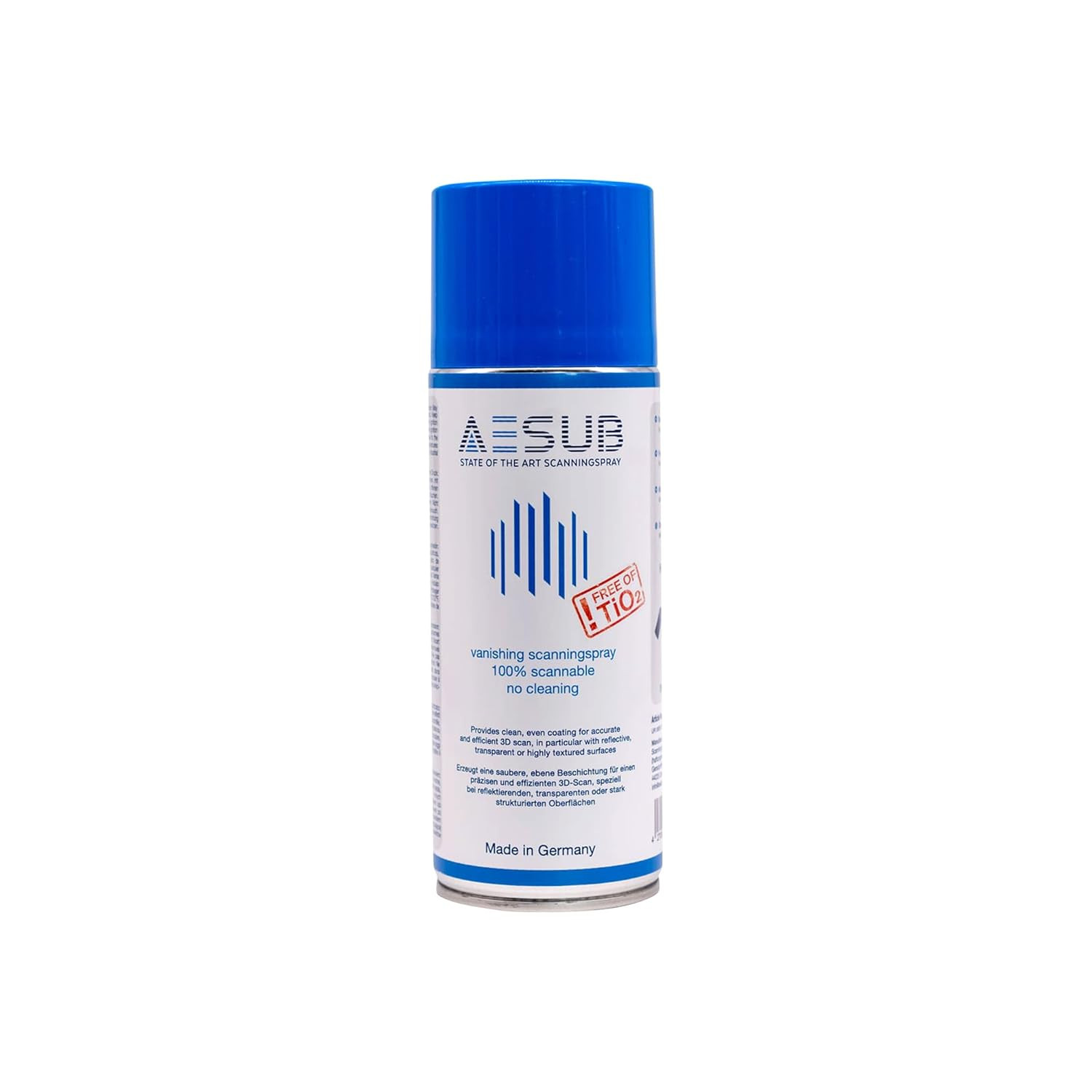 AESUB Blue Spray for  3D Scanner, Suitable for Reflective, Transparent Surface o