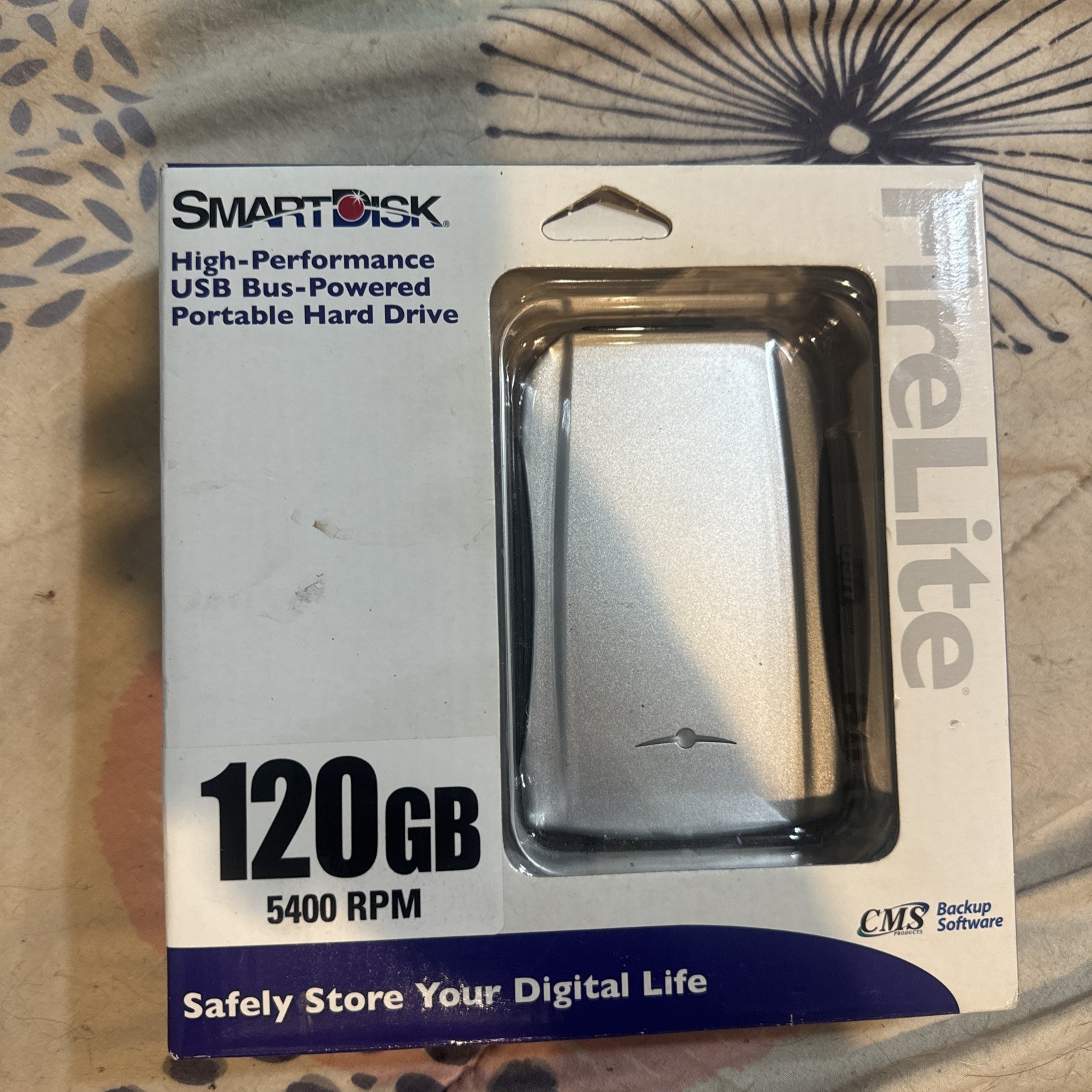 SmartDisk 120 GB FireLite USB 2.0 External Portable Hard Drive (USBFLB120)