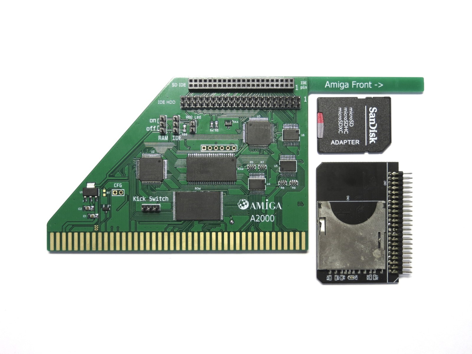 Amiga 2000 Fast RAM + IDE + Two Kickstart + IDE adapter and OS 