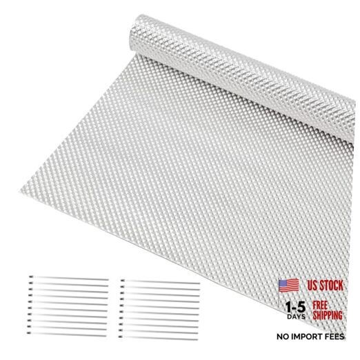 Exhaust Heat Shield Automotive, Embossed Aluminum Heat Shield Kit 16" x 39"
