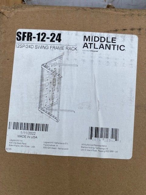 Middle Atlantic SFR-12-24 Swing Frame Rack (12 Space) 