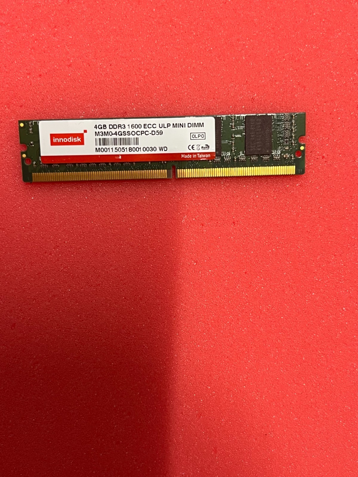 Innodisk 4GB DDR3 1600MHz ECC ULP MINI DIMM -M3M0-4GSSOCPC-D59