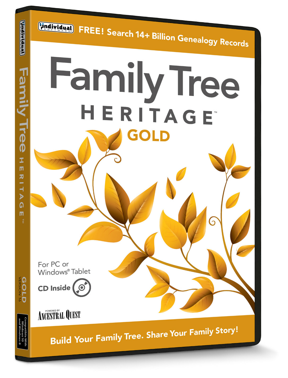 Family Tree Heritage 16 Gold  (Latest Version) PC Ancestry Software--Win 10,8,7