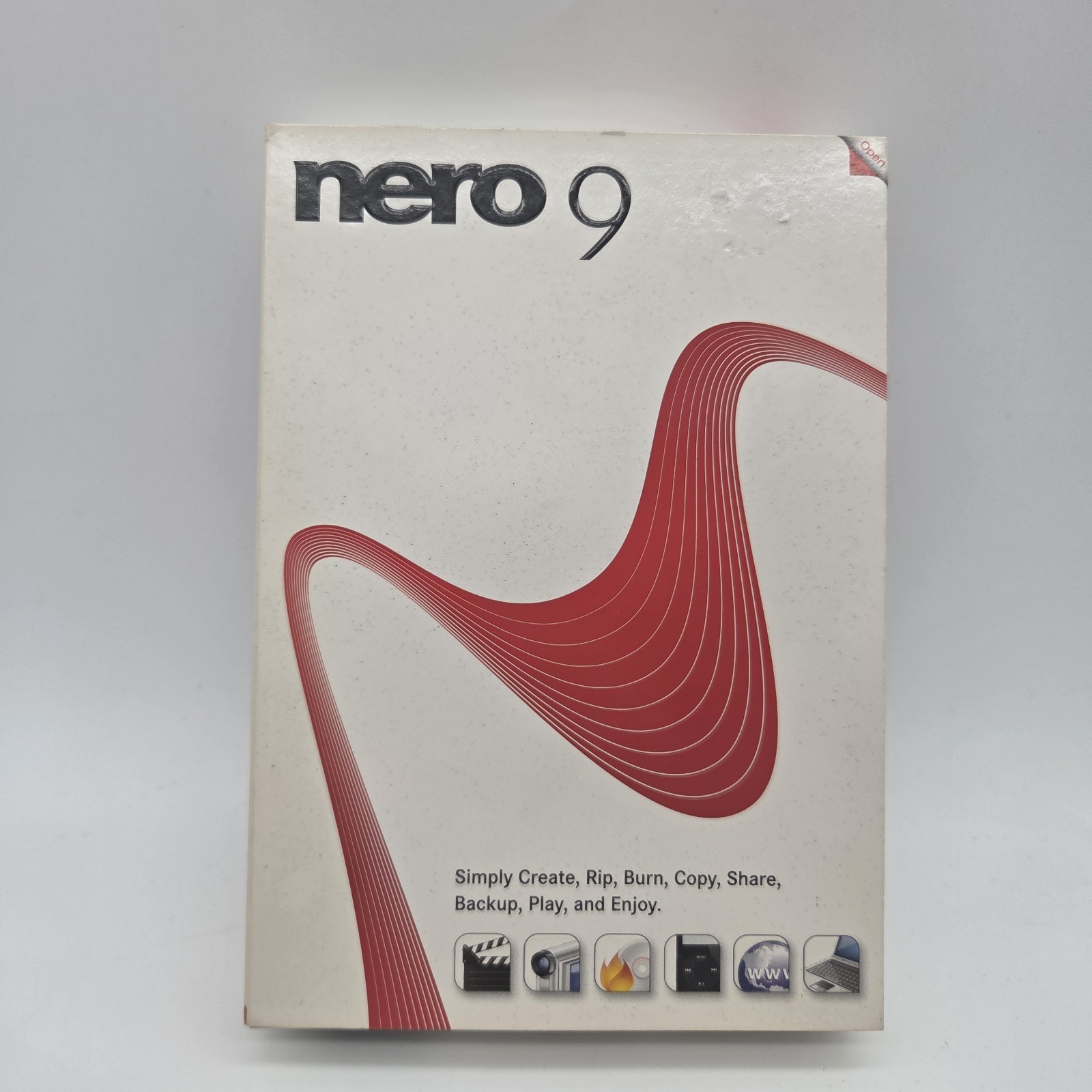 Nero 9 Full Version Install Disc & Guide PC Software Used W/ Serial Key & Box