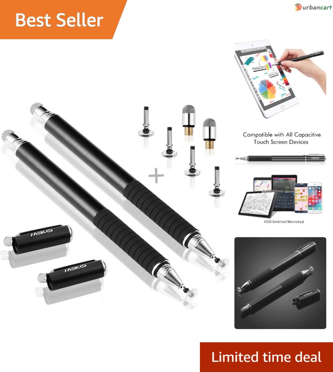 Universal 2-in-1 Precision Stylus for All Touchscreens