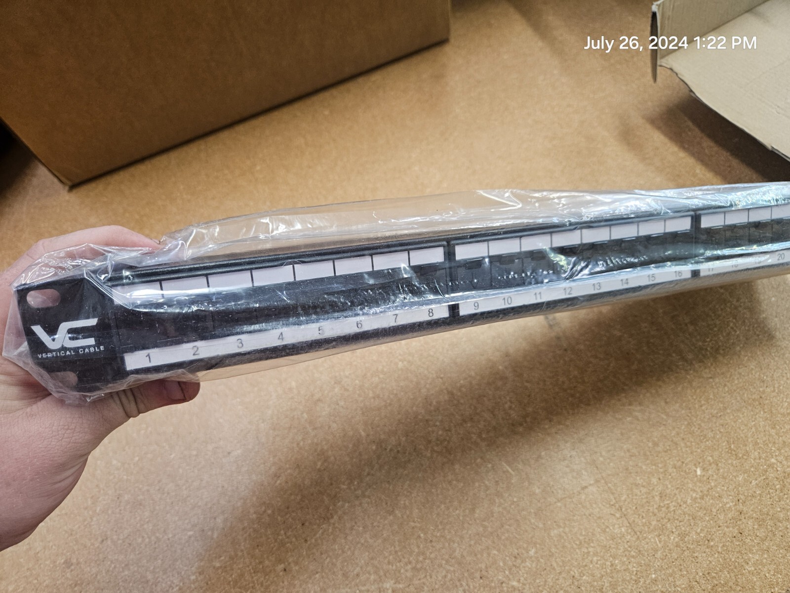 Vertical Cable 24 Port Blank Patch Panel - 1U