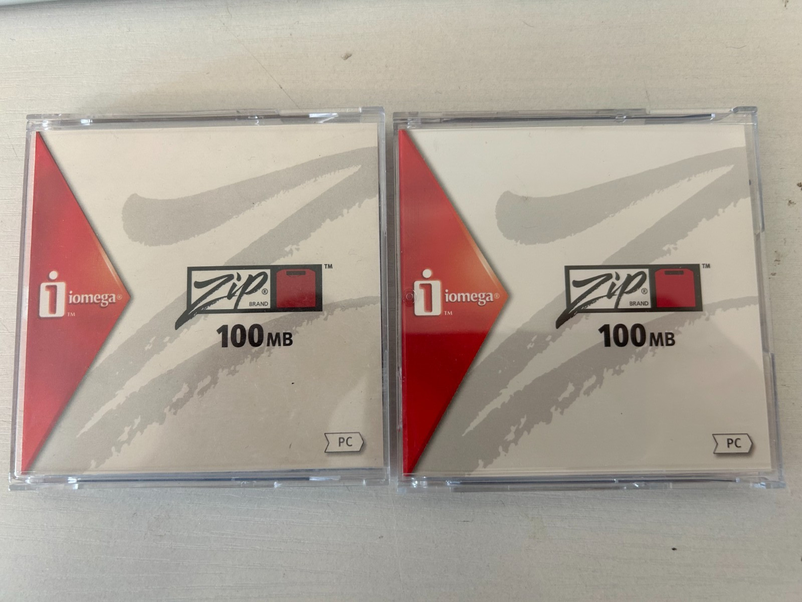 (2) IOMEGA 100MB Zip Disks for PC - Brand New, Never Used