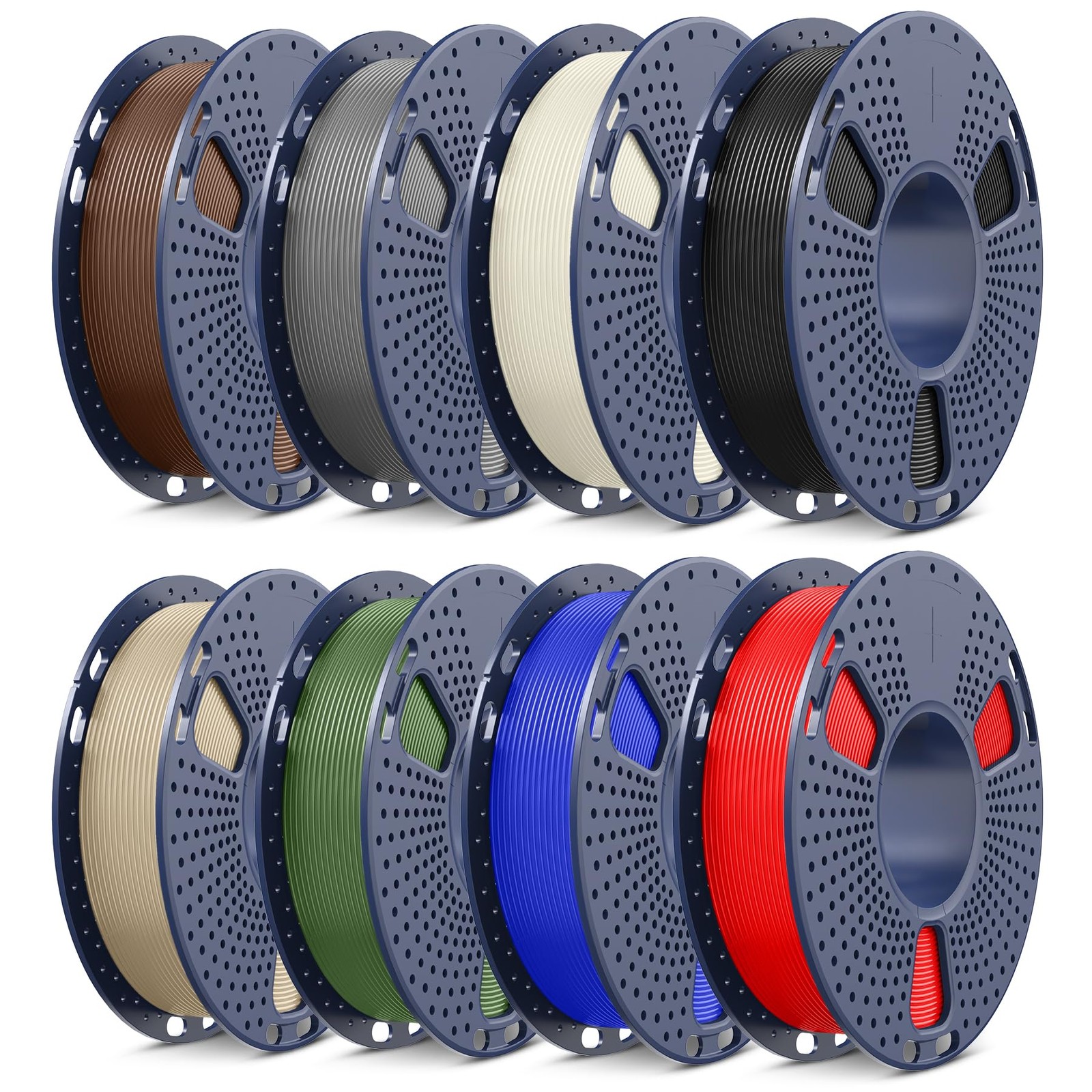 SUNLU PLA 3D Printer Filament Bundle 1.75mm 8 Pack 2kg Total Vacuum Sealed