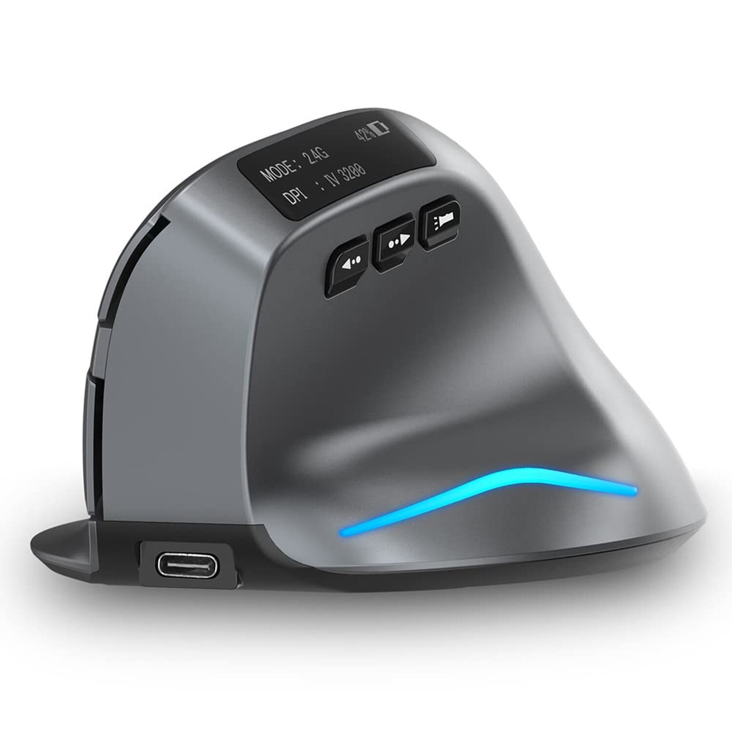 zelotes Bluetooth Wireless Mouse with Display,Rechargeable,3200DPI,BT 5.0/3.0...