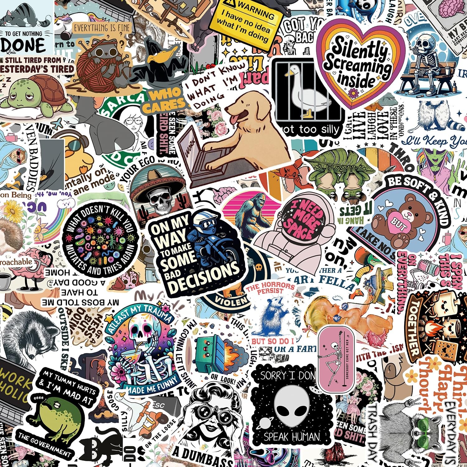 300PCS Funny Sarcastic Meme Stickers for 300 Pieces, Memes / 1