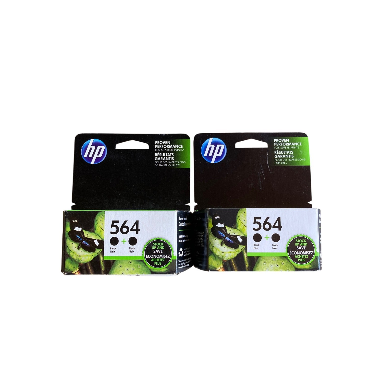 HP 564 Black Ink Cartridges 2 Twin Packs 4 Total OEM Sealed Expired 2015 2017