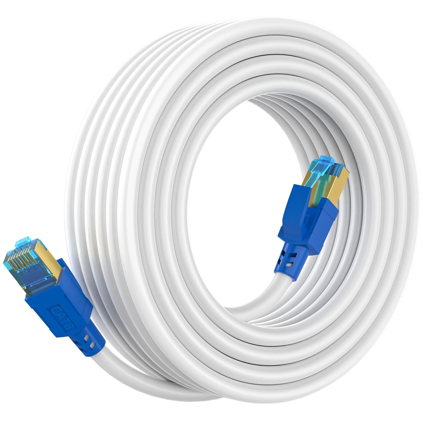 Cat 8 Ethernet Cable 35 ft,Heavy Duty Direct Burial High Speed 26AWG 40Gbps C...