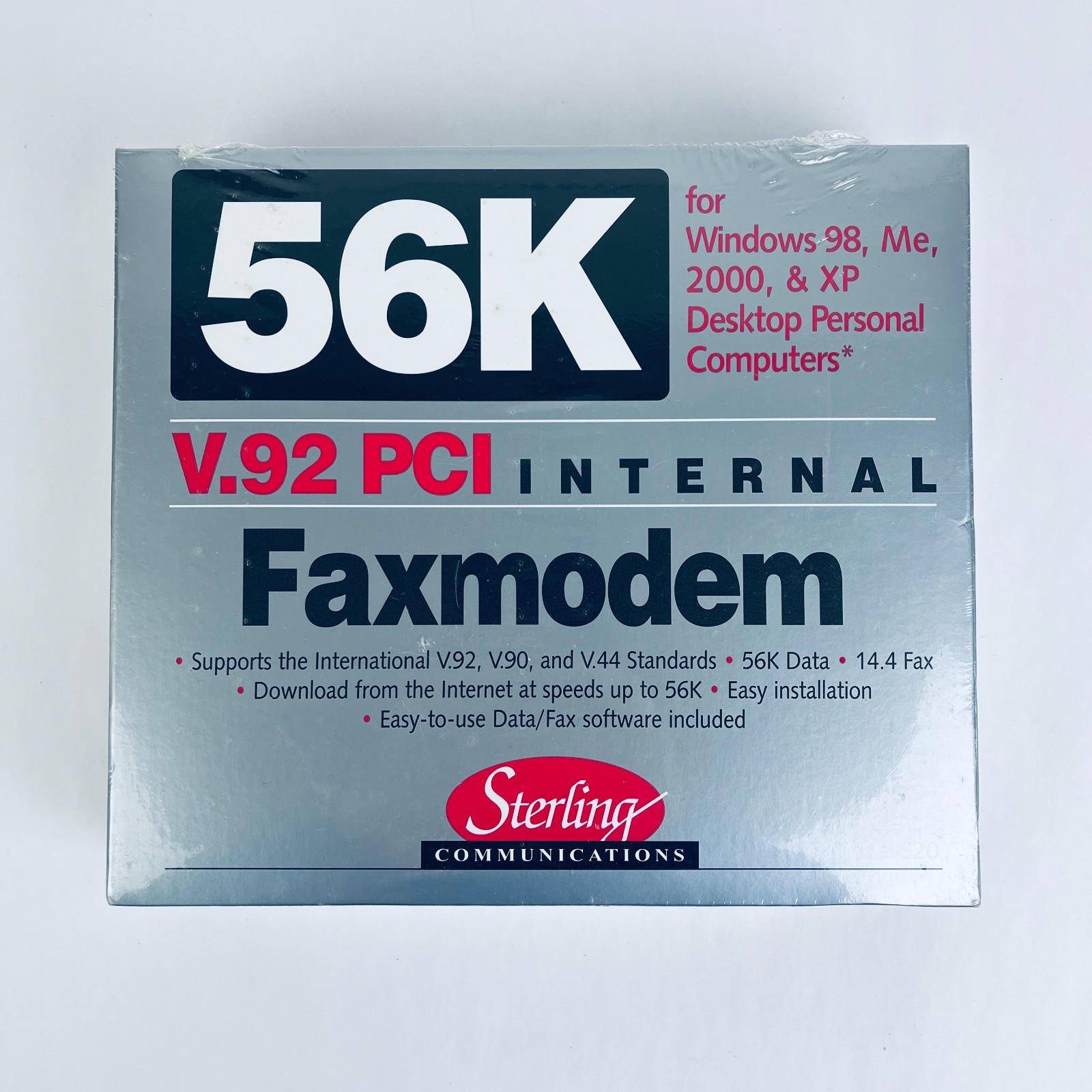 Sterling Model S20 56K FaxModem V.92 PCI Internal - New Factory Sealed Box