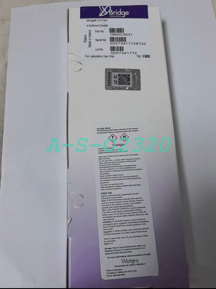 Waters 186003031 Chromatography Column Fast shipping (FedEx/DHL)