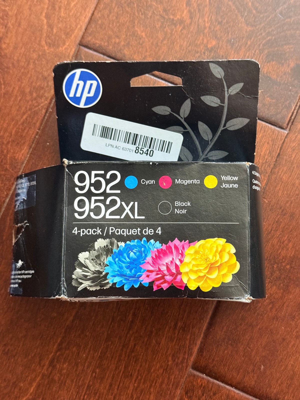 GENUINE HP 952XL 4 Pack BLACK and Color Exp Feb/2028